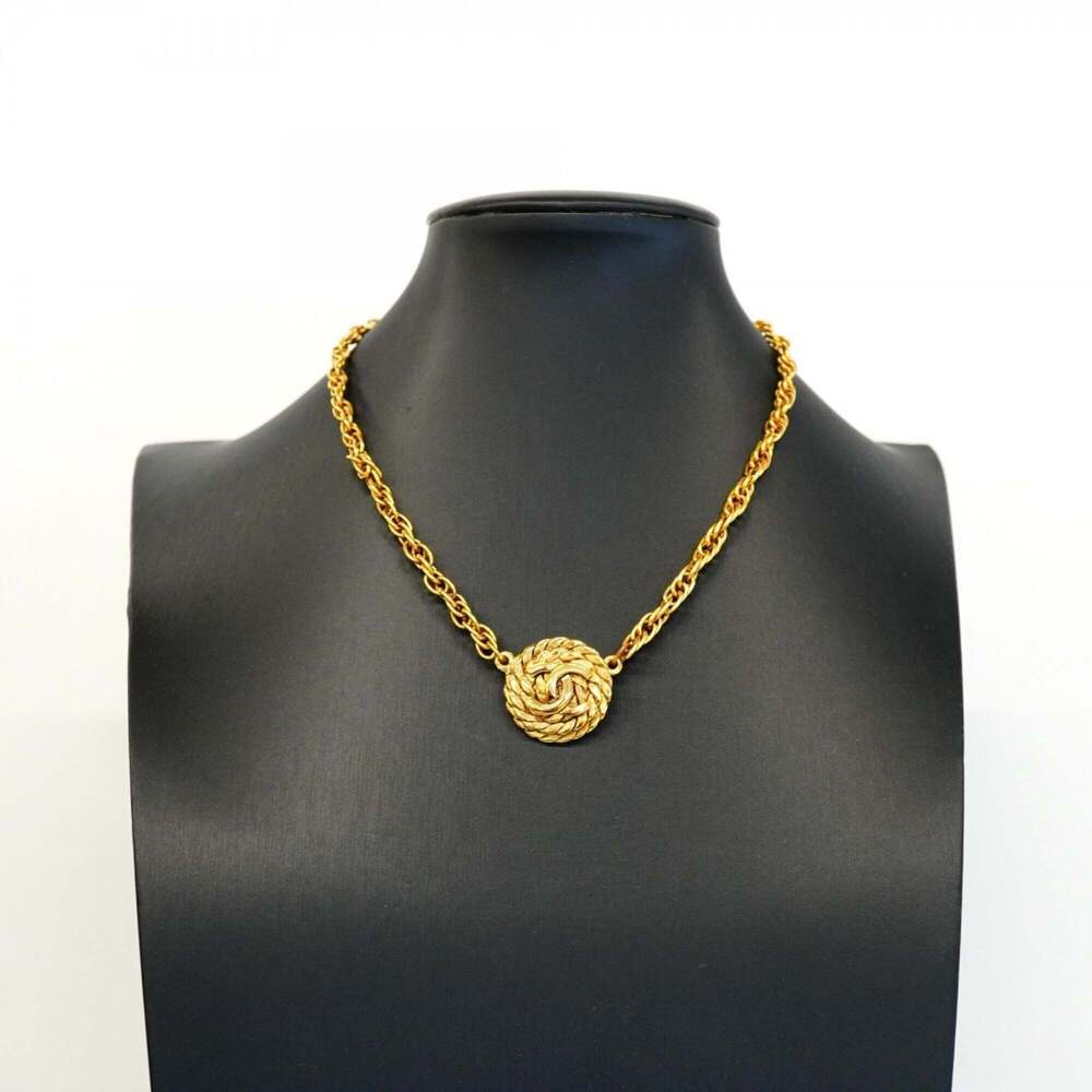CHANEL Authentic Gold Logo Necklace - Picture 6 of 6